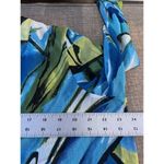 Chico's Additions by Chico’s Tunic Top Shirt Sheer Long Sleeve Size 3 LARGE Green/Blue Photo 2