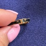 Tory Burch Serif T Black Enamel Stackable Ring size 6 Photo 8