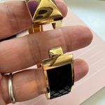 Michael Kors COUTURE  Bracelet Women's Python Embossed Black Leather Gold Tone Photo 5