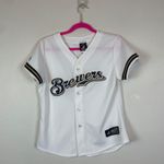 Majestic Milwaukee Brewers Prince Fielder 28 Baseball Jersey Women's Medium Photo 0