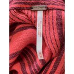 Free People  Stripe Orange Burgundy Ombre Baby Blues Tie Shoulder Top Size Medium Photo 6