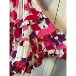 CeliaB Obsidiana Ruffle Puff Sleeve Mini Dress XS Pink Red Floral NWT White Photo 8