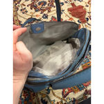 Michael Kors Blue Patent Leather Dome Satchel Handbag with Lock Charm – Interior Photo 8