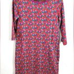 Woolovers Purple and Blue Berry Print Cotton Tunic Dress Size Small Photo 0