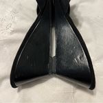 Bandolino  Slip On Wedge Heels Sandals Black Leather Women’s Size 6.5 Bow Detail Photo 8