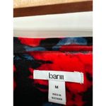 Bar III Womens Red Floral Midi Velvet Skirt Size M Holiday Party Event Stretch Photo 5