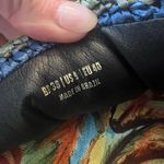 Farm Rio  Black Banana Puffy Fluffy Crochet Flip Flop Sandals Size‎ 9 NWOT Photo 3