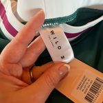 Anthropologie NWT WILO the Label Rib Bike Shorts Green/Pink in MEDIUM ( Brand) Photo 5