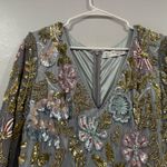 Mac Duggal  5423 Gray Long Sleeve Cuff Embellished Dress sz 10 Photo 1