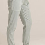 Bella Dahl  Womens Elastic Waist Drawstring Cropped Jogger‎ Pants Aqua Large NWT Photo 0