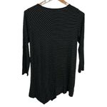 Comfy USA asymmetric striped stretch jersey knit tunic black and white size S Photo 1