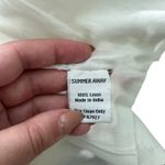 SUMMER AWAY Lenora Pressed Flower‎ Linen Mini Skirt NWT Small White Photo 4