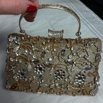 Elegant Gold and Silver Embellished Clutch with removable strap or handles Photo 0