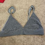 Aerie Black and White Checkered Bikini Top Size XXL Photo 1