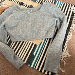 Future Collective Reese Blutstein Cropped Scoop Neck Sweater L Blue Size L Photo 4