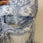 Sage  the label Deep V Neck Floral Midi Dress Slit Tie Size M Photo 4