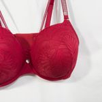 Torrid  42DDD Bra XO Plunge Push Up Diamante Red Lace Rhinestone‎ Plunge 393 Photo 9