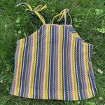 Madewell Texture & Thread Tie-Shoulder Tank Top in Rainbow Crochet Photo 4