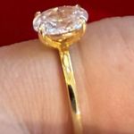 25 Sterling Silve 1 CT Zircon oval engagement ring size 5 Gold Photo 5