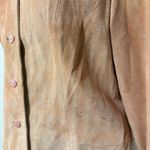 Coldwater Creek  Dusty Rose Pink Suede Leather Laser Cutout Rodeo Jacket Sz M Photo 3
