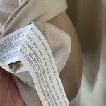 ZARA Wool Blend Top Medium Womens Metallic Champagne Viscose V-Neck Layering Photo 3