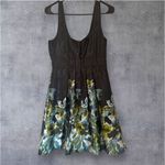 Vintage Y2K 90s Maurices floral satiny silky mini cocktail dress sz S Party Y2K Blue Photo 2