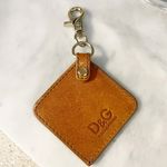 Dolce & Gabbana Authentic Camel Leather Belissima Mirror Bag Charm Photo 1