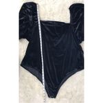 Eloquii Black Velvet Bodysuit Square Neck Short Puff Sleeve Size 26 28 New Photo 12
