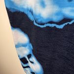 Chico's Tie Dye V-Neck Short Sleeve Tee Size 2 Large Americano Patriotic Summer Photo 2