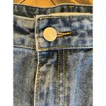 En Creme Denim Blue Jean Skirt Large Raw Hem Distressed Western Concert Festival Photo 5