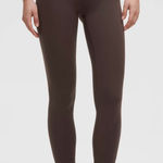 Lululemon  NWT Wunder Train Ribbed High Rise Tights 25” Leggings Expresso Size 6 Photo 0