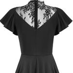 SCARLET DARKNESS Gothic Dress Lace Top Asymmetrical Hem medium NWT Black Photo 2