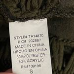 It Girl Women's Small Crochet Blouse Olive Green Beach Cover Up Boho Cropped Top Photo 7