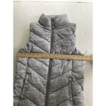 SO  Puffer Vest Gray Print Full Zipper Pockets Size XS NWT 100% Polyester Photo 6