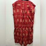 Derek Lam 10 Crosby Red/Creme Paint Linen Blend Jumpsuit Romper Size 6 Red Photo 3