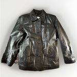 American Leathers Buenos Aires Genuine Leather Jacket Black XL Button Front Coat Photo 3