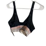 Blooming Jelly  Womens swimsuit top L Black Multicolor Zigzag Band Adjustable Photo 4