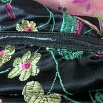 Lulus Make a Move Black Satin Floral Jacquard Asian Whimsical Goth Midi Dress L Size L Photo 8