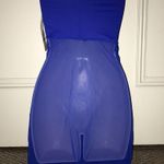 Zuliana Blue Spandex Top/Mesh Bottom Made In USA NWT Photo 2
