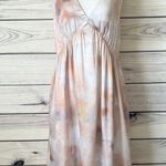 H&M White & Pink Patterned Oversized V Neck Flowy Maxi Dress Photo 4
