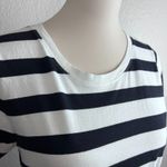 J. Crew Mercantile Women's Crew Kneck Striped Navy White Short Sleeve Tee Small Photo 2