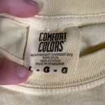 Comfort Colors Cricos Pizza & Subs Unisex Large Yellow Short Sleeve Graphic Tee Photo 4