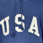 John Galt  Navy Christie USA Oversized Cotton Hoodie Photo 2