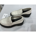 Wild Fable Womans  Slip On Penny Loafers 6.5 Ivory Platform Chunky Heel NWOT Photo 2