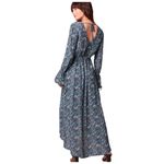 Band of Gypsies BAND OF THE FREE Jewel Teal Floral Wrap Maxi Dress Hi Low Bohemian Green NWT XS Photo 1