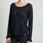 St. John Sport Honey Comb Long Sleeve Ruffle Hem Photo 0