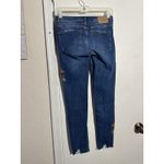 ZARA  Women's Embroidered Trafaluc Denimwear   Rose Skinny Jeans Size 02 Photo 1