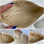 Source Unknown VTG 70s 80s White Leather Makeup Bag Travel Purse Coin Pouch Cosmetic Case NWOT Photo 12