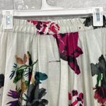 Roz & Ali  Floral Print Linen MIDI Skirt Photo 4
