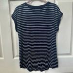 Cable & Gauge blue and white striped short sleeved shirt Photo 3